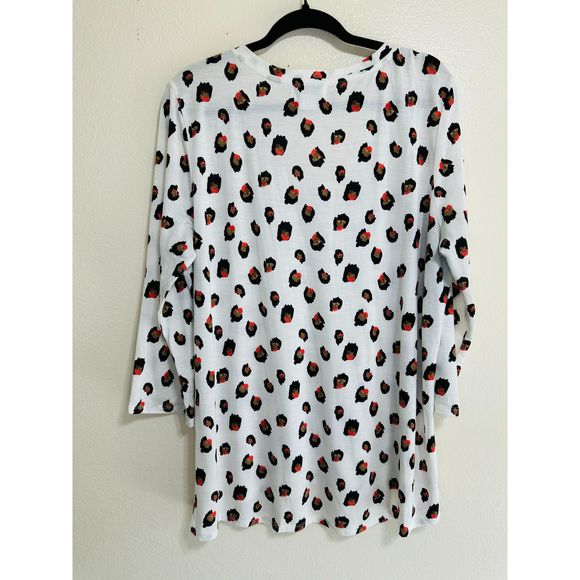 Liz Claiborne Women's Oversized Tunic Deep V Long Sleeve, Size XL - Picture 3 of 3